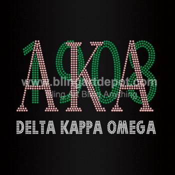 Delta Kappa Omega Letters Iron On Rhinestone Heat Transfers Delta Kappa Omega Letters Iron On Rhinestone Heat Transfers